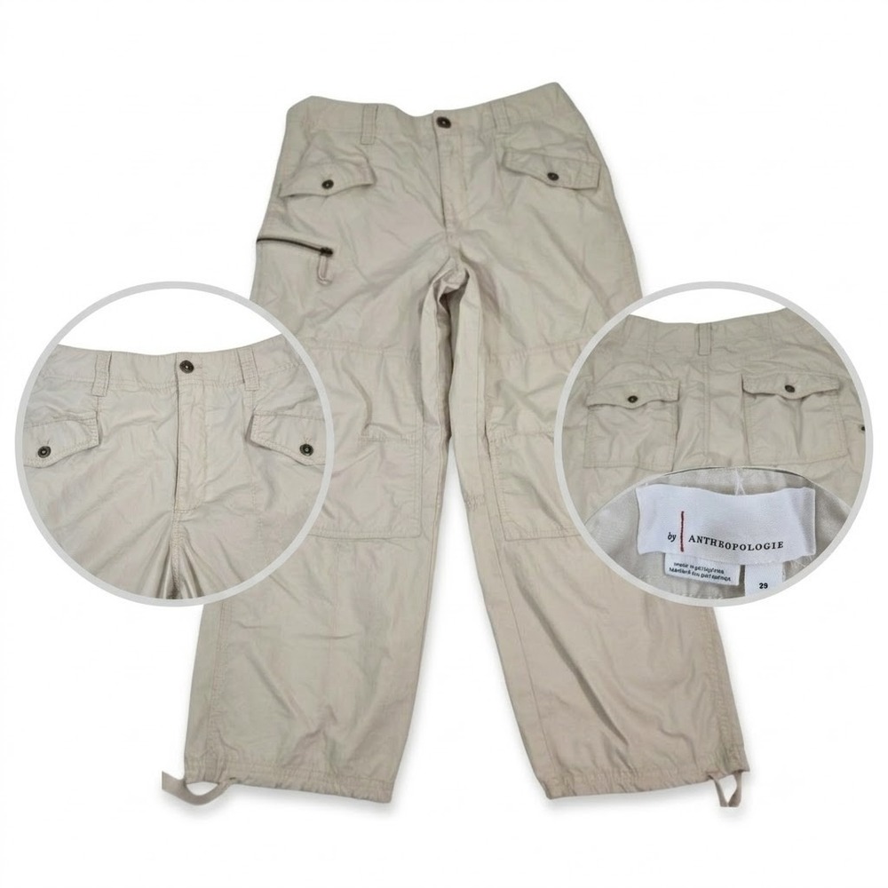 Anthropologie Women's Beige Cargo Pants Size 29 - 28